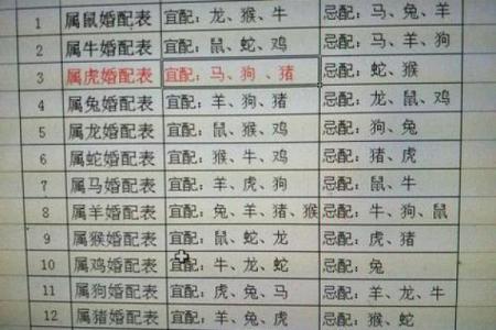 1986年属虎的最佳配偶属相是哪些，婚姻配对详解