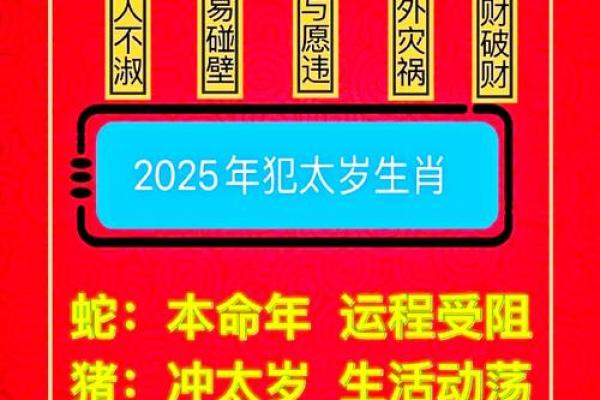 明年犯太岁 明年犯太岁的属相2025年运势