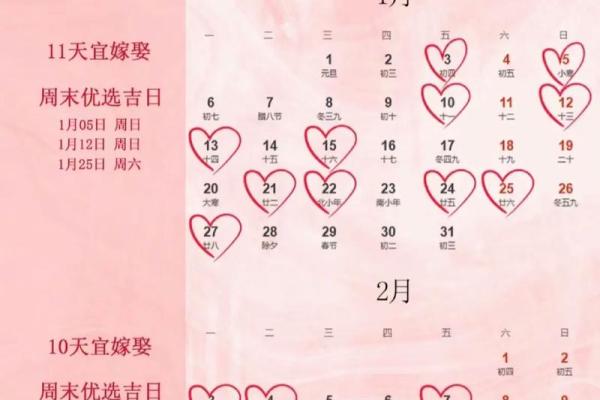 2025年十一月结婚吉日一览表