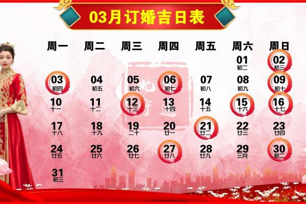 2025年农历11月订婚吉日推荐，如何挑选最吉利的日子？