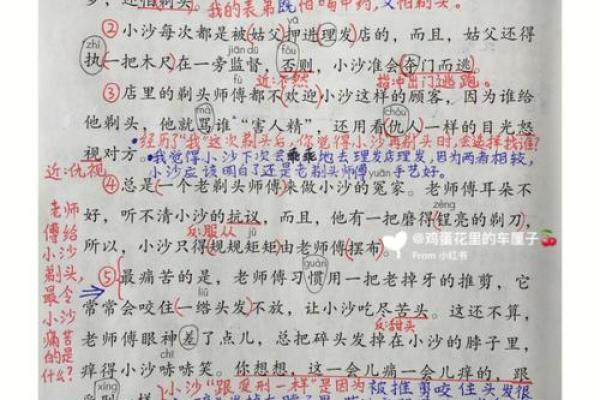 剃头大师给小沙剃头的过程 剃头大师小沙剃头的过程150字怎么写