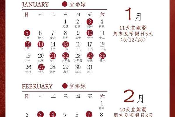2025年十二月份结婚黄道吉日查询，适合办婚礼的好日子有哪些