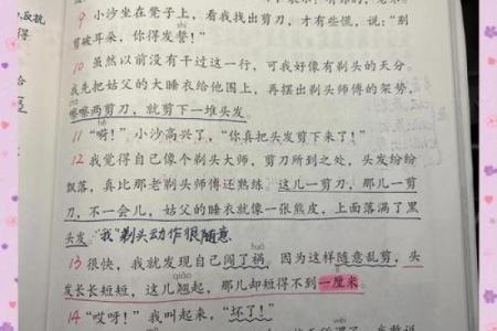 剃头的过程 剃头的过程小练笔