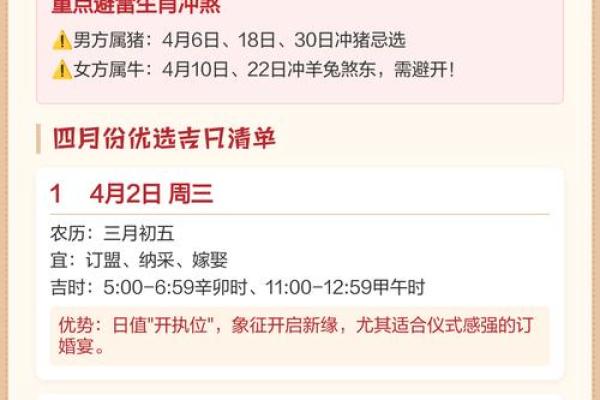 2025年农历六月订婚吉日与冲煞生肖对照表