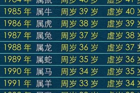 属鼠的人在2025年的虚岁和周岁分别怎么计算？