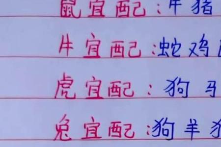 十二生肖配对表完整版，看看你和TA的属相合不合