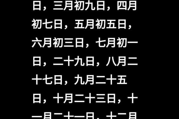 每个月的月忌日是哪几天 每个月的月忌日是哪几天