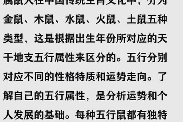 1996年属鼠人的五行属性是什么对运势有何影响