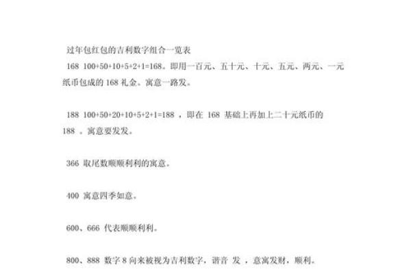 红包吉利数字是多少 红包吉利数字一览表