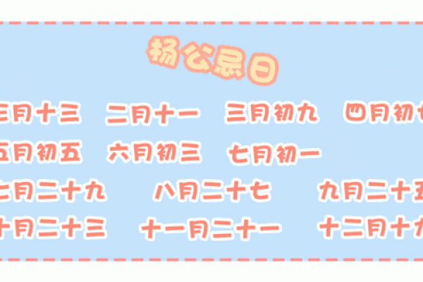 杨公忌日具体时间 杨公忌日是哪天