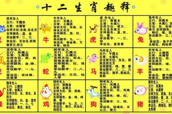 2019生肖表图 最新2019十二生肖表图