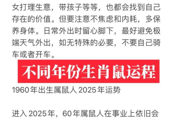 属鼠人2025年每月运势详解，事业财运健康感情完整运程分析