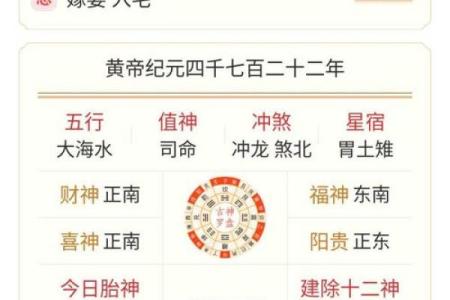 查询今天的老黄历生肖属相，了解当日吉凶时辰和冲煞方位