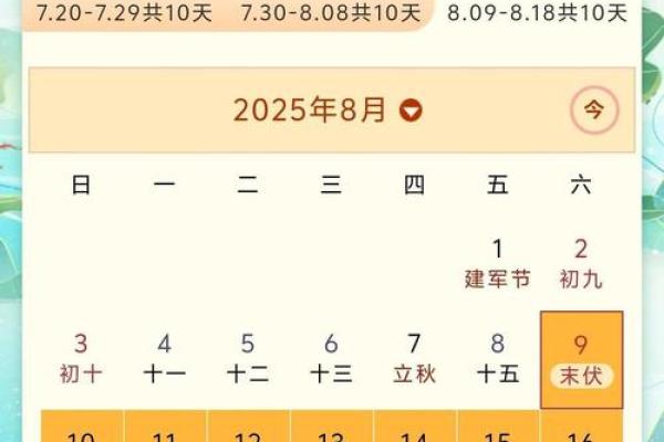 2021年二伏天具体从几月几号开始计算？