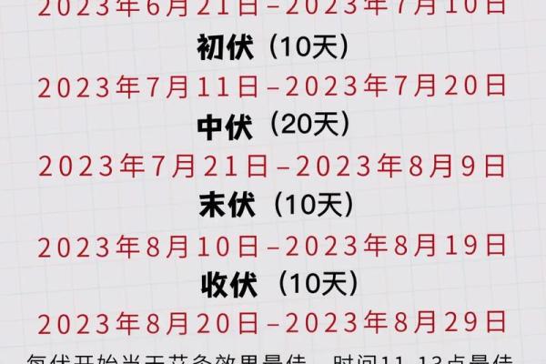 什么时候是三伏天的开始 什么时候是三伏天的开始2023